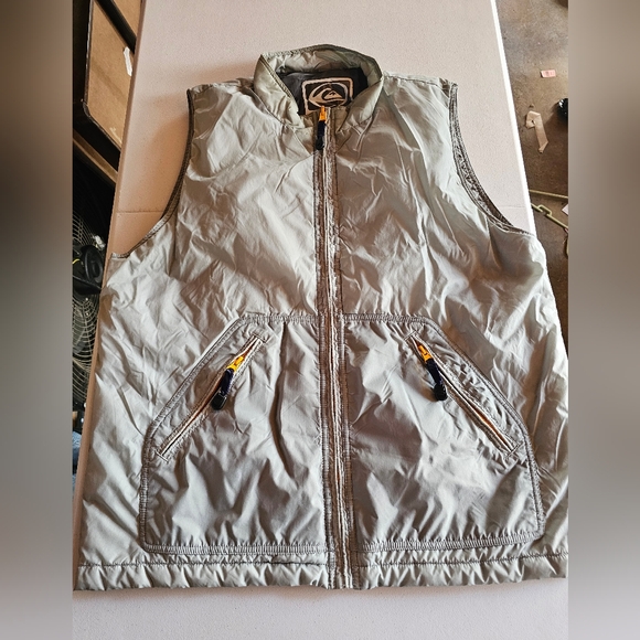 QUIKSILVER X-Series Men Blue Nylon PUFFER Snow Ski Vest Winter Jacket Man large - Picture 1 of 5